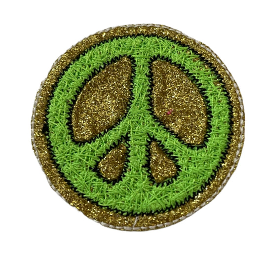 Groovy Peace Sign Embroidered Patch - Perfect for Custom Trucker Hats