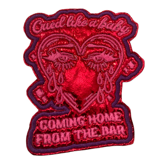 Handmade Taylor Swift Lyric Iron-On Patch | Red and Pink Heart, Emotional Design