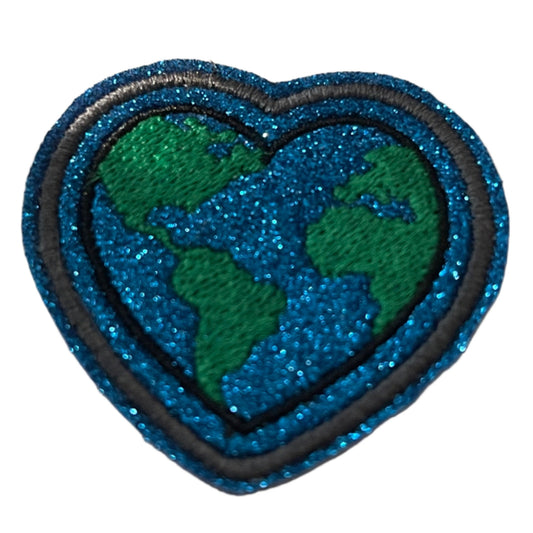 Eco-Friendly Heart Earth Patch for Custom Hats, Apparel, and Accessories