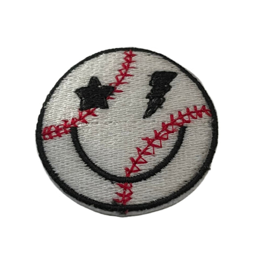 Lightning Bolt Baseball Embroidered Patch - Perfect for Custom Trucker Hats