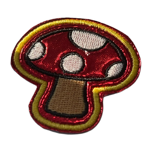 Quirky Mushroom Embroidered Patch - Perfect for Custom Trucker Hats