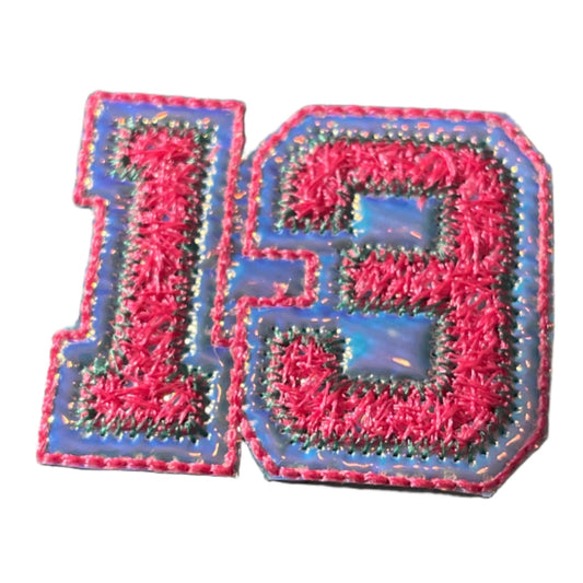 Taylor Swift Lucky 13 Varsity Style Patch - Fun Pop Culture Design