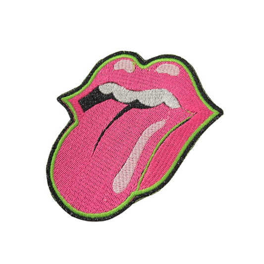 Rockstar Vibes Pink Tongue Patch | Customizable & Trendy