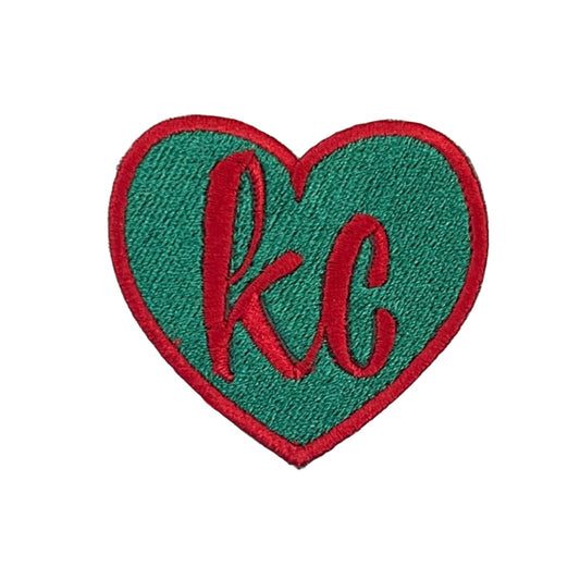 KC Heart Patch - Kansas City Current Team Colors Embroidered Patch