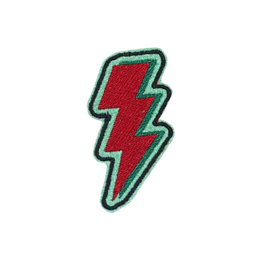 Vibrant Lightning Bolt Patch in Kansas City Current Team Colors – Perfect for Custom Hats