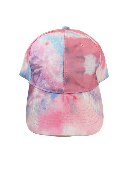 Adult Size - Pink Tie Dye Baseball Hat Slide Adjustment