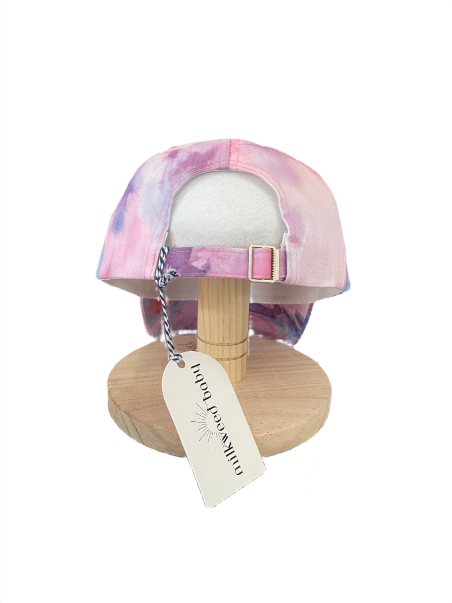 Adult Size - Pink Tie Dye Baseball Hat Slide Adjustment