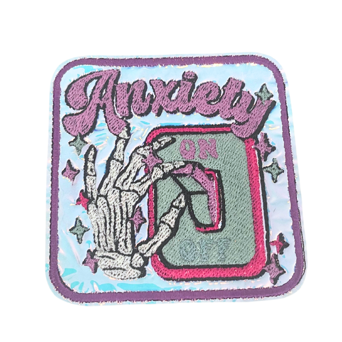 Custom Embroidered "Anxiety On" Patch – Funny and Unique