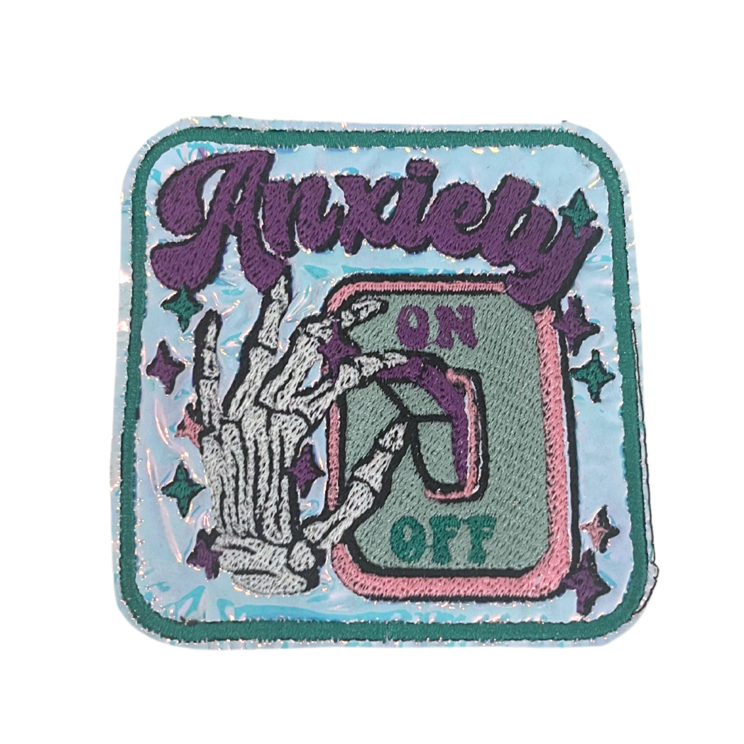 Custom Embroidered "Anxiety On" Patch – Funny and Unique