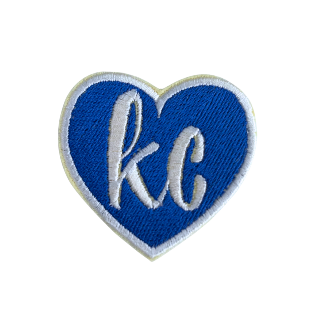 Kansas City Royals Heart Patch in royal blue for hats and accessories customization