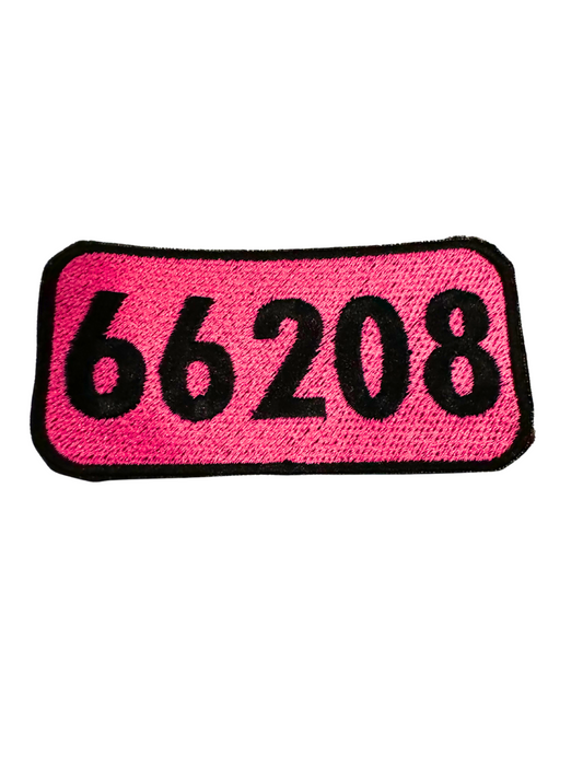 66208 PATCH BLACK ON NEON PINK