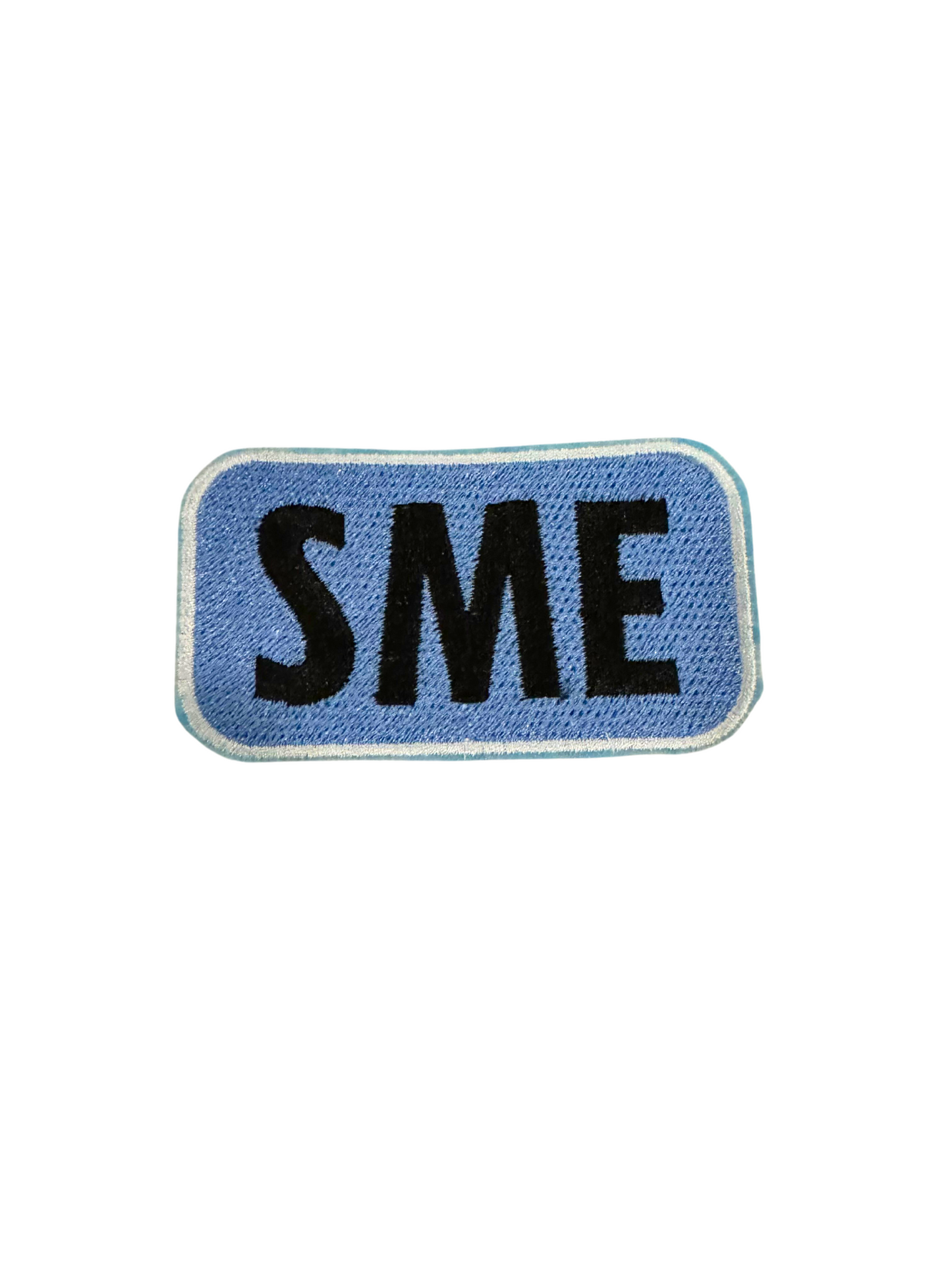 SME PATCH BLACK ON BLUE