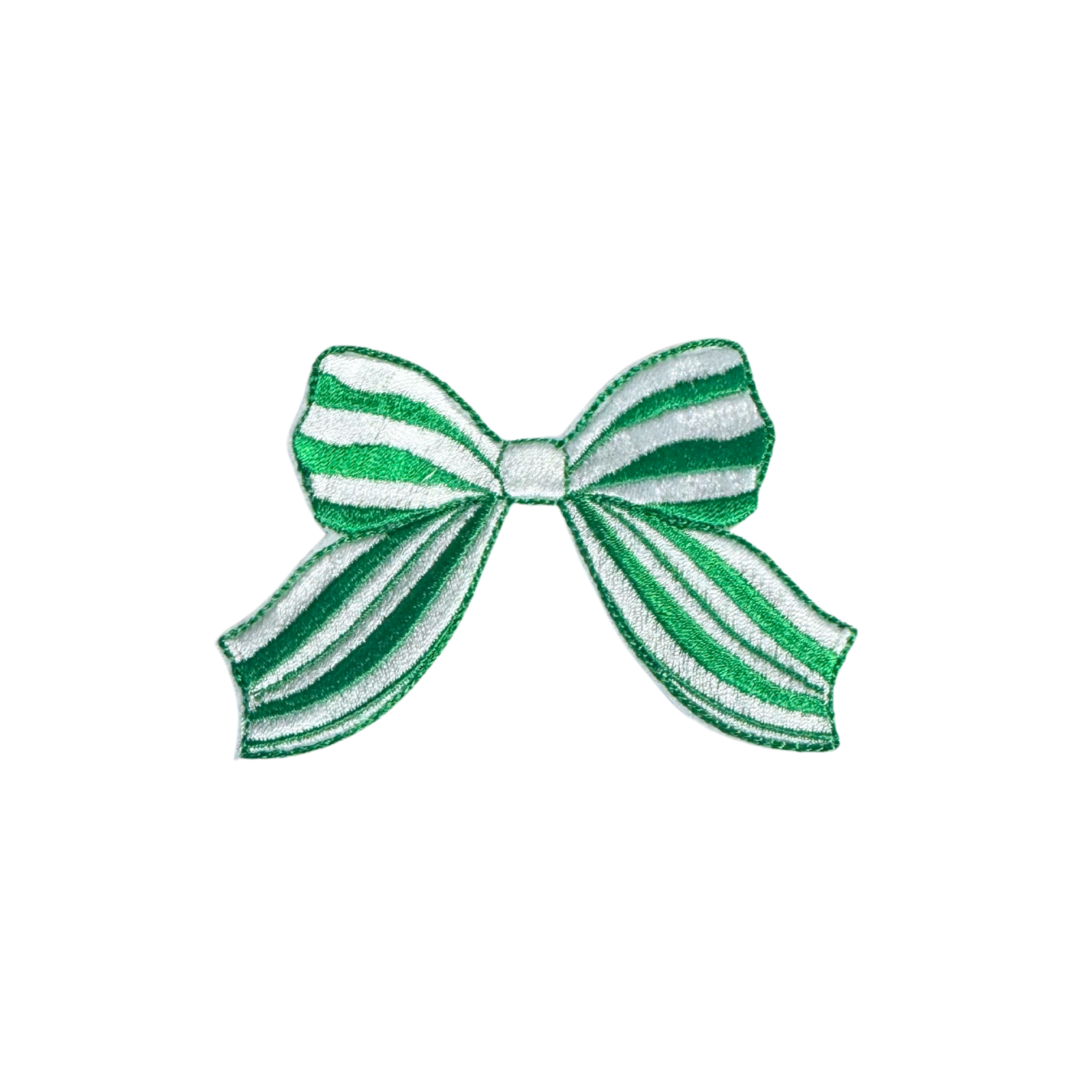 Handmade Green Striped Bow patch for KC Irish Fest and St. Patrick’s Day.

