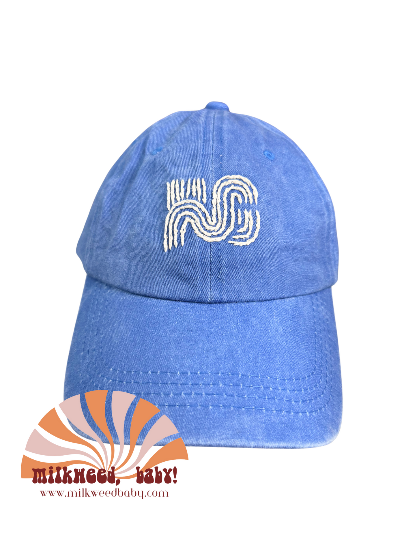 KC Royals blue baseball hat with embroidered patch, handmade in Kansas City, ready to ship.