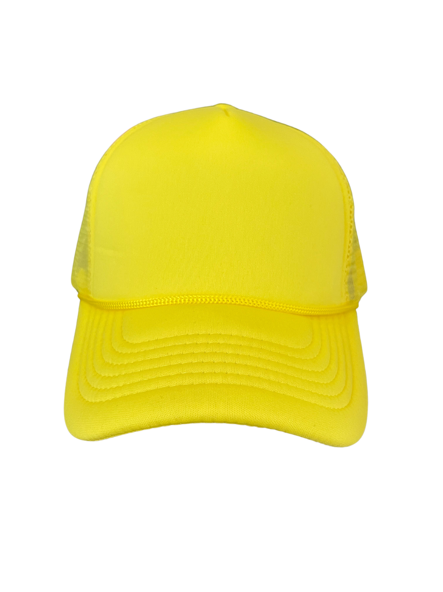 Adult Size - Yellow Foam Trucker Hat Snap Adjustment