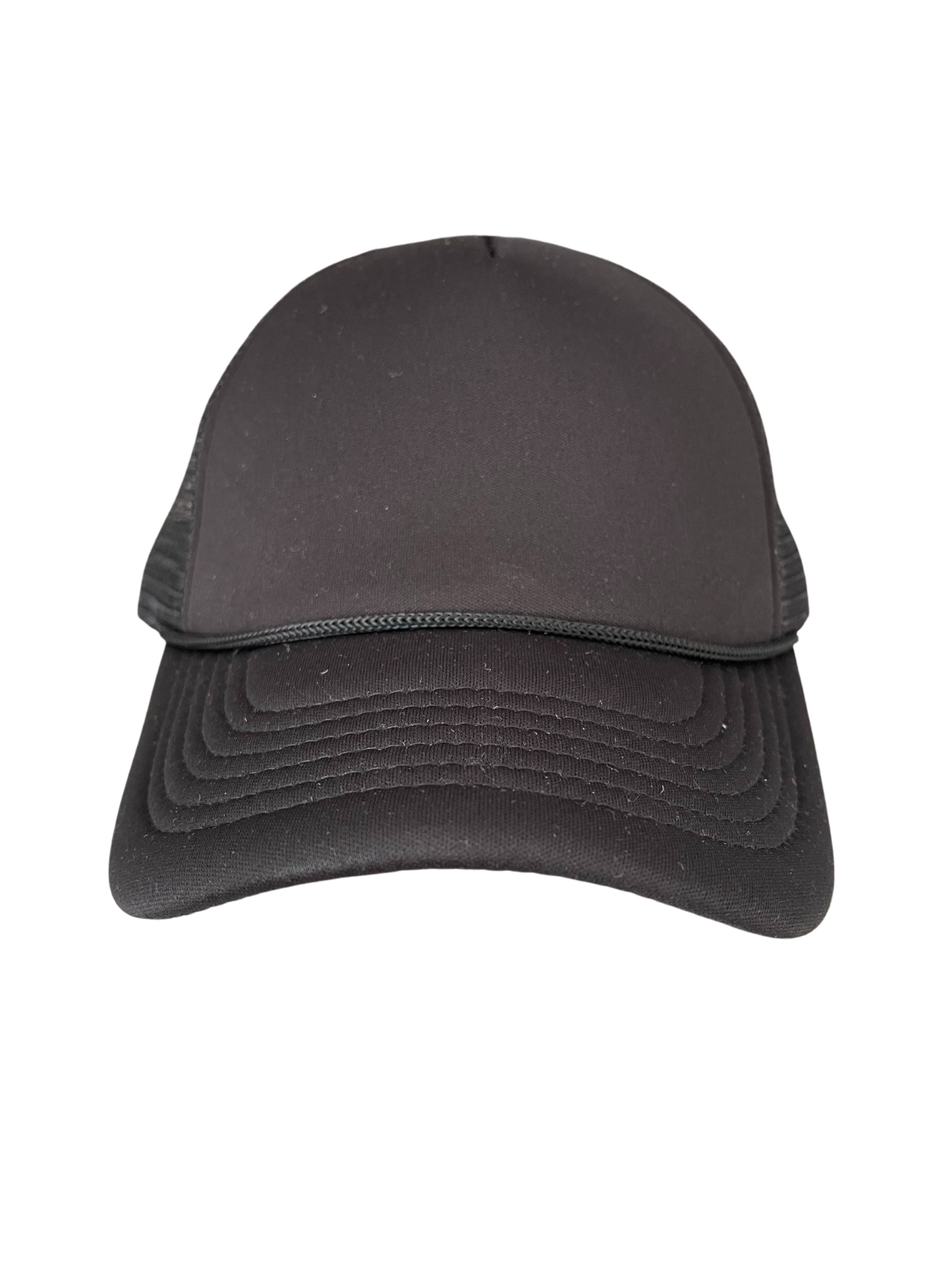 Adult Size - Black Foam Trucker Hat Snap Adjustment