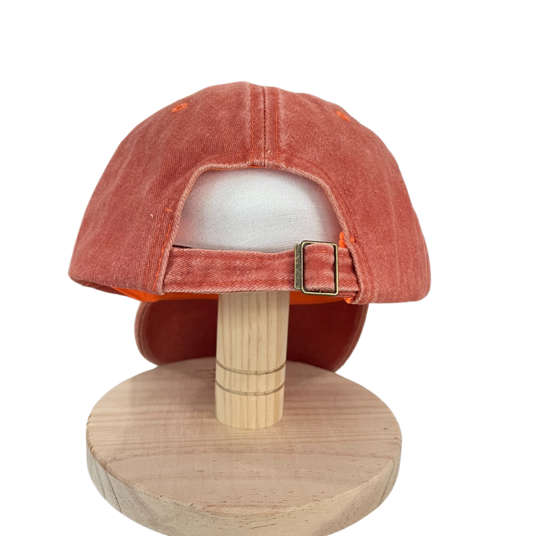 Adult Size - Pumpkin Canvas Baseball Hat Slide Adjustment