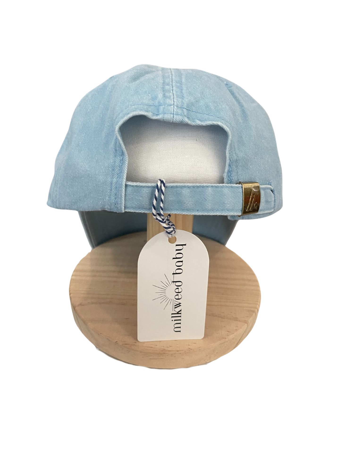 Adult Size - Light Blue Canvas Baseball Hat Slide Adjustment