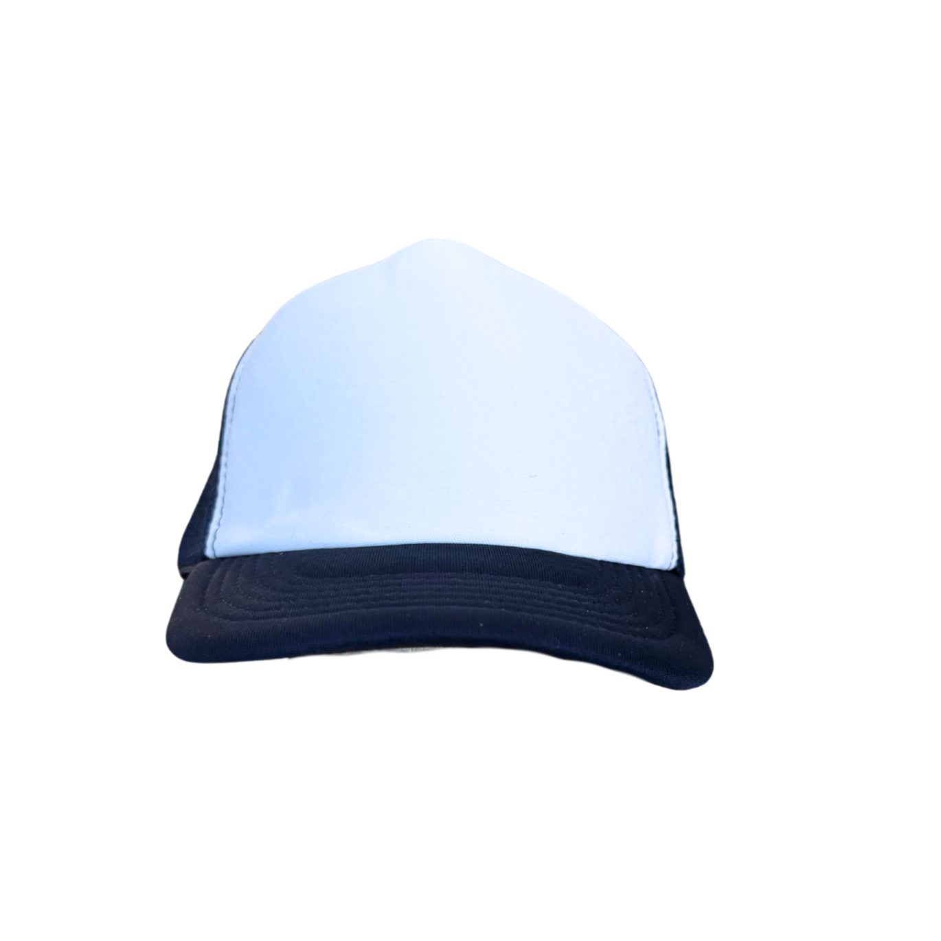 Youth Size - Navy & White Foam Trucker Hat Adjustable Snap Back Closure